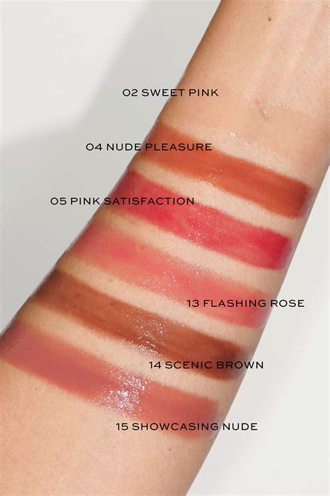 YSL candy glaze swatches